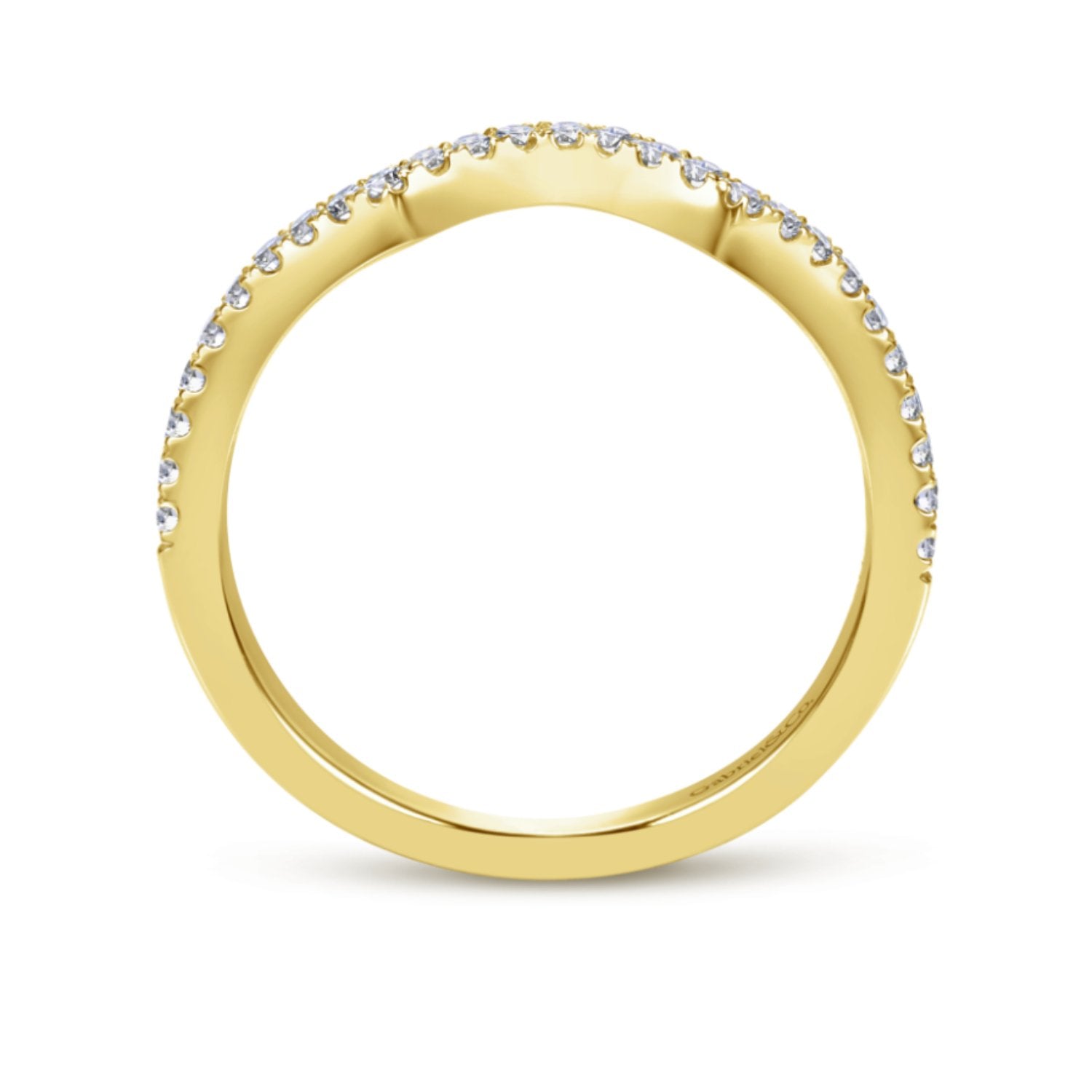 Gabriel & Co. "Gina" Curved Diamond Wedding Band