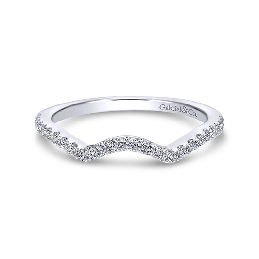 Gabriel & Co. "Gina" Curved Diamond Wedding Band