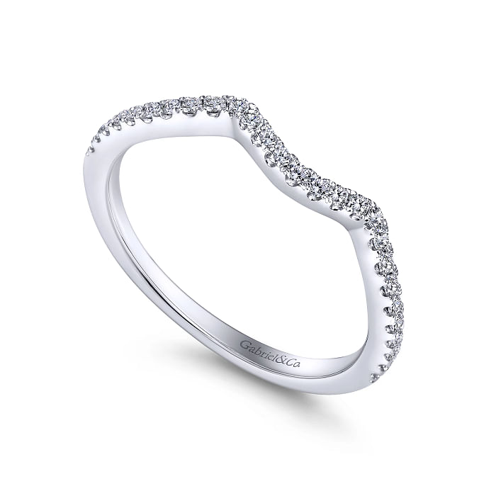 Gabriel & Co. "Gina" Curved Diamond Wedding Band