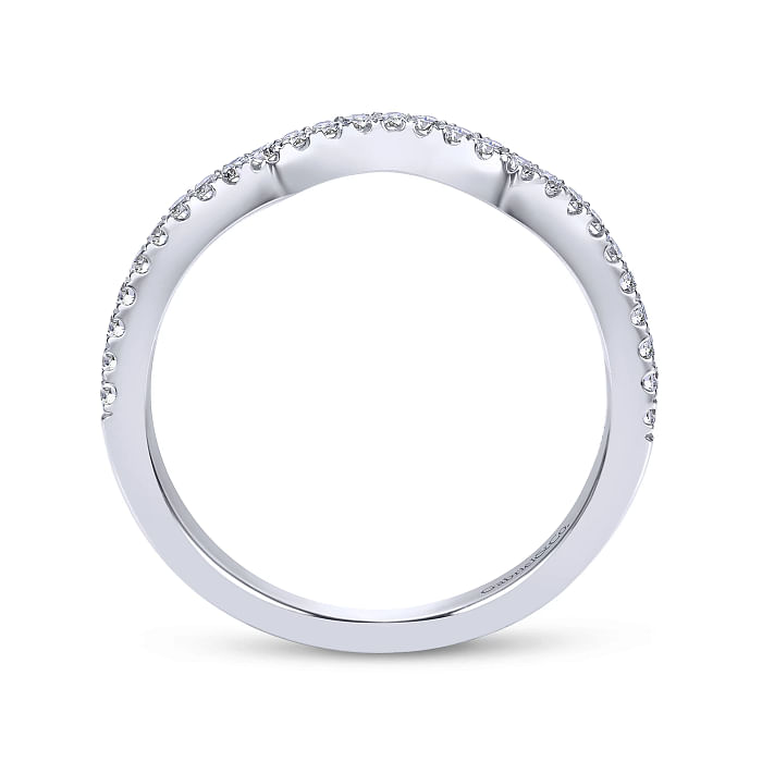 Gabriel & Co. "Gina" Curved Diamond Wedding Band