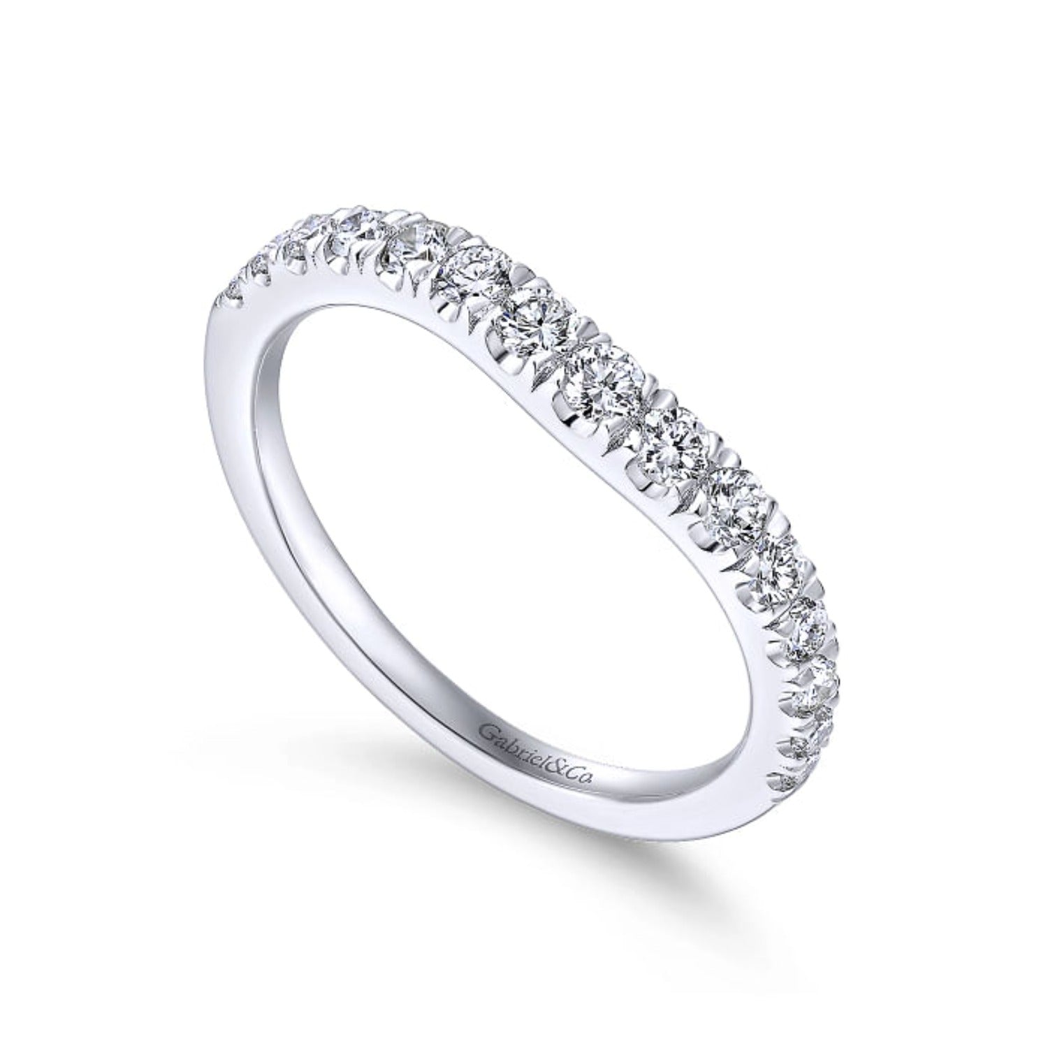 Gabriel & Co. "Hazel" Curved Diamond Wedding Band