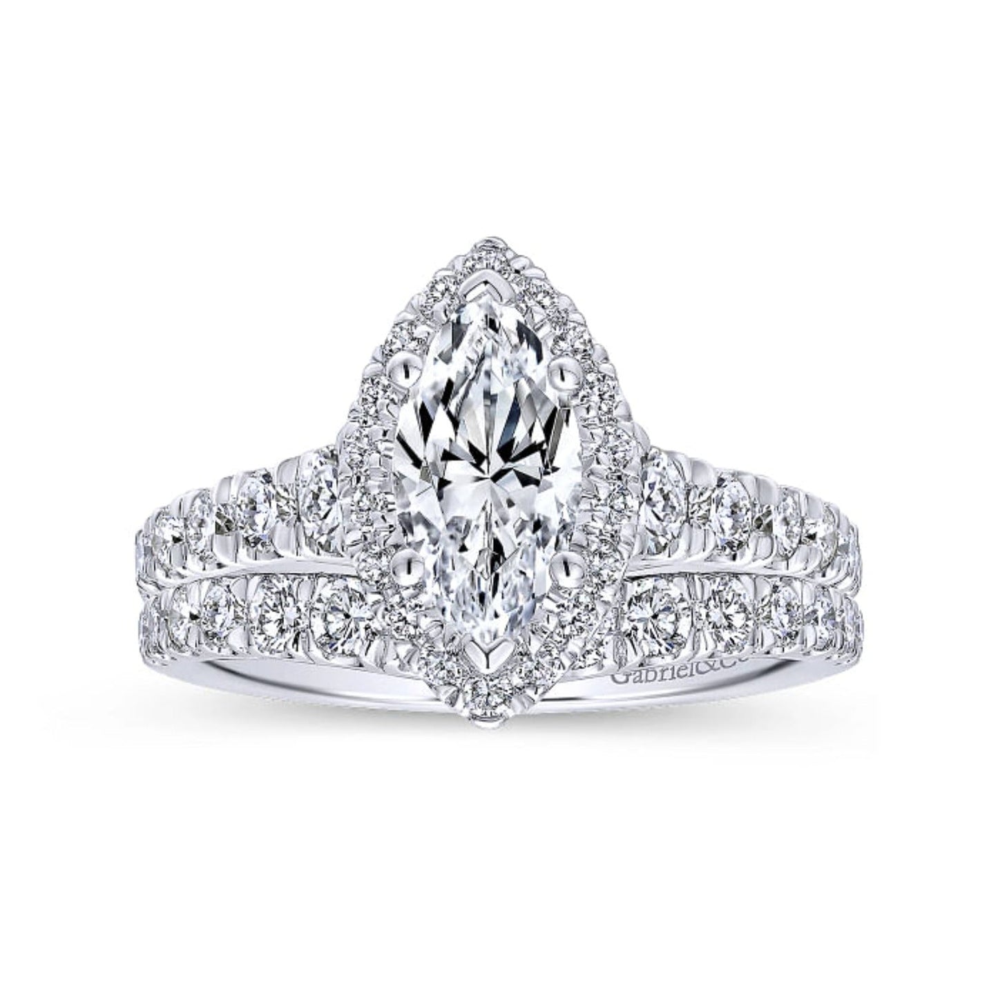 Gabriel & Co. "Hazel" Curved Diamond Wedding Band