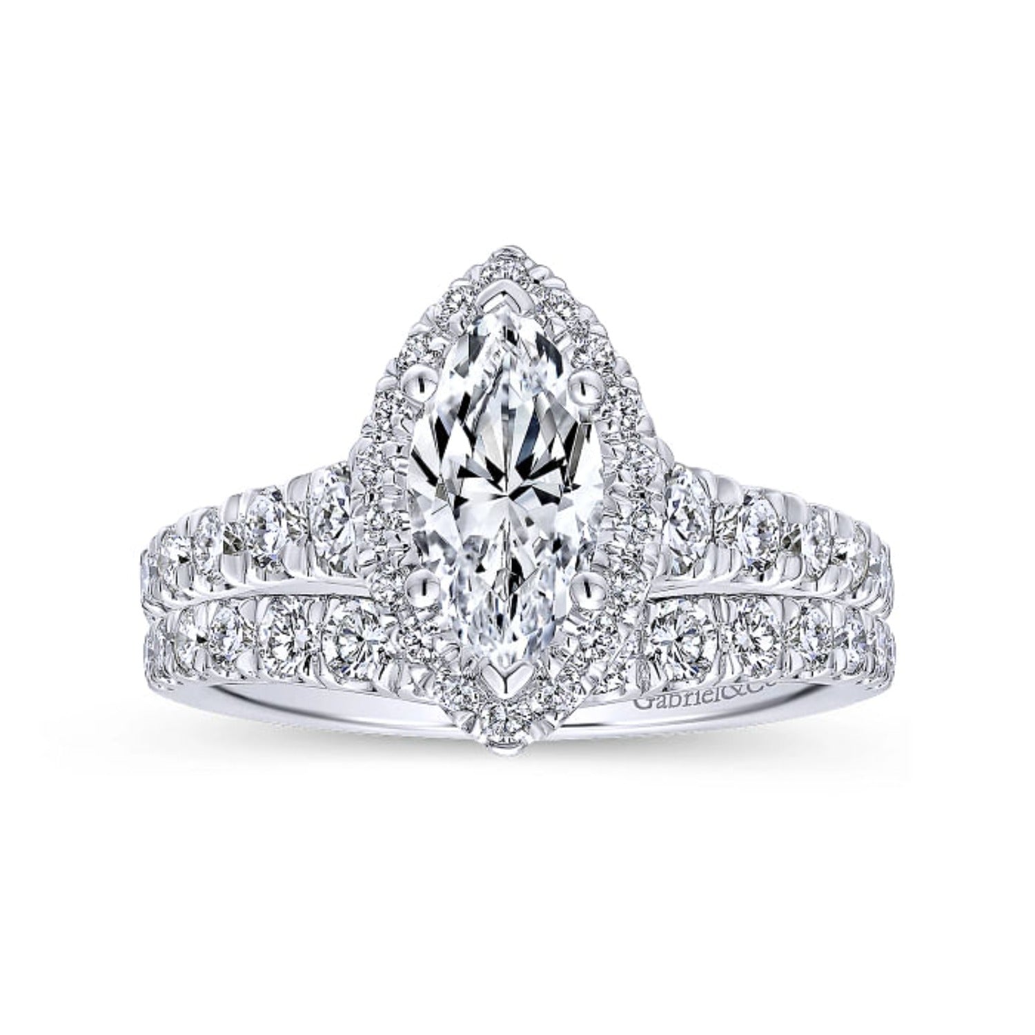 Gabriel & Co. "Hazel" Curved Diamond Wedding Band