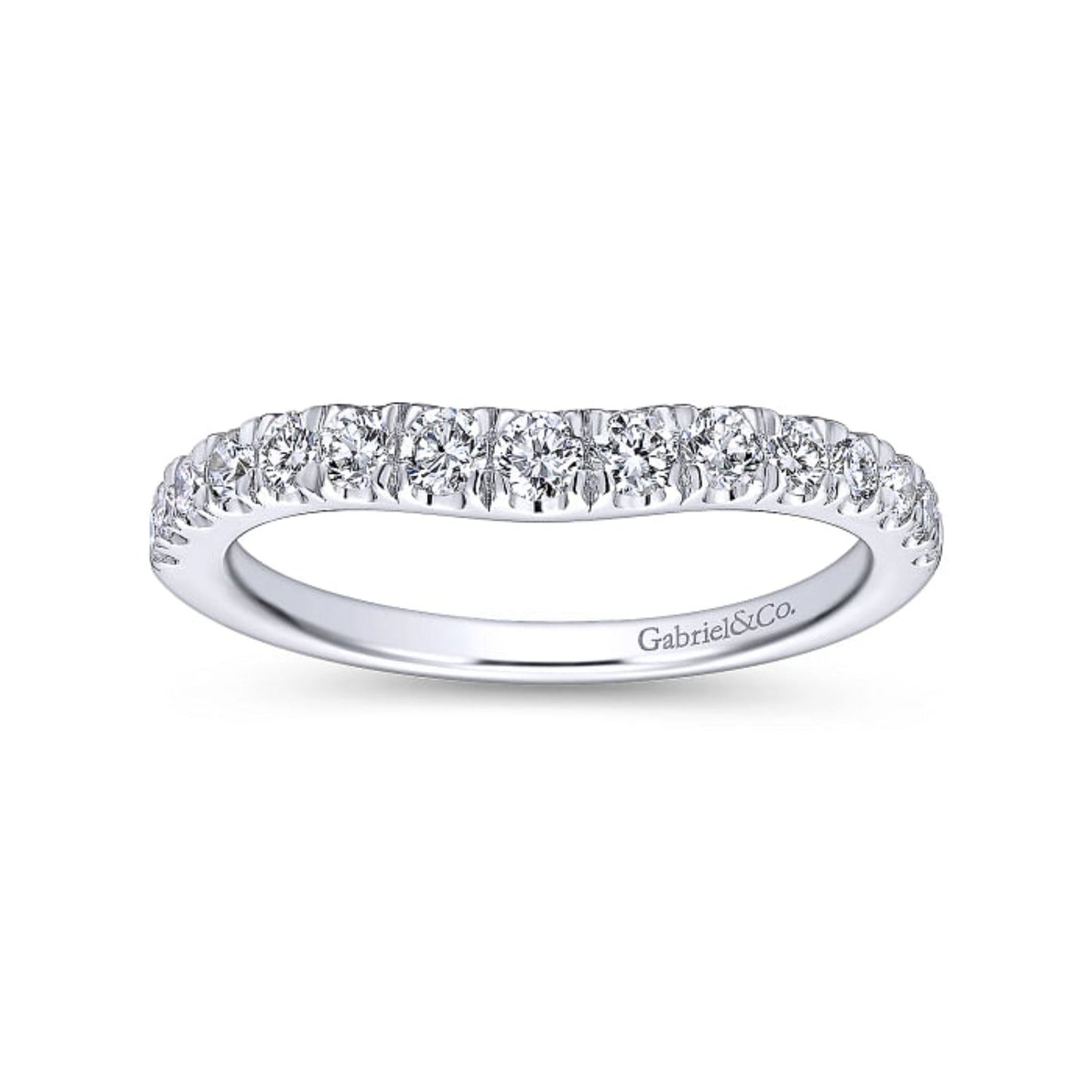 Gabriel & Co. "Hazel" Curved Diamond Wedding Band