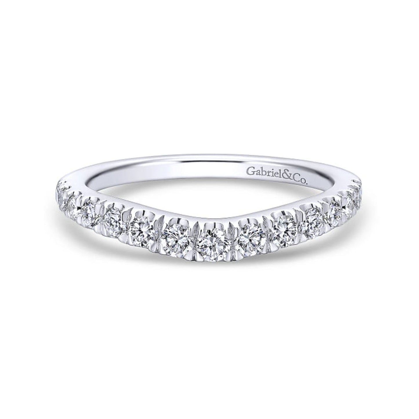 Gabriel & Co. "Hazel" Curved Diamond Wedding Band