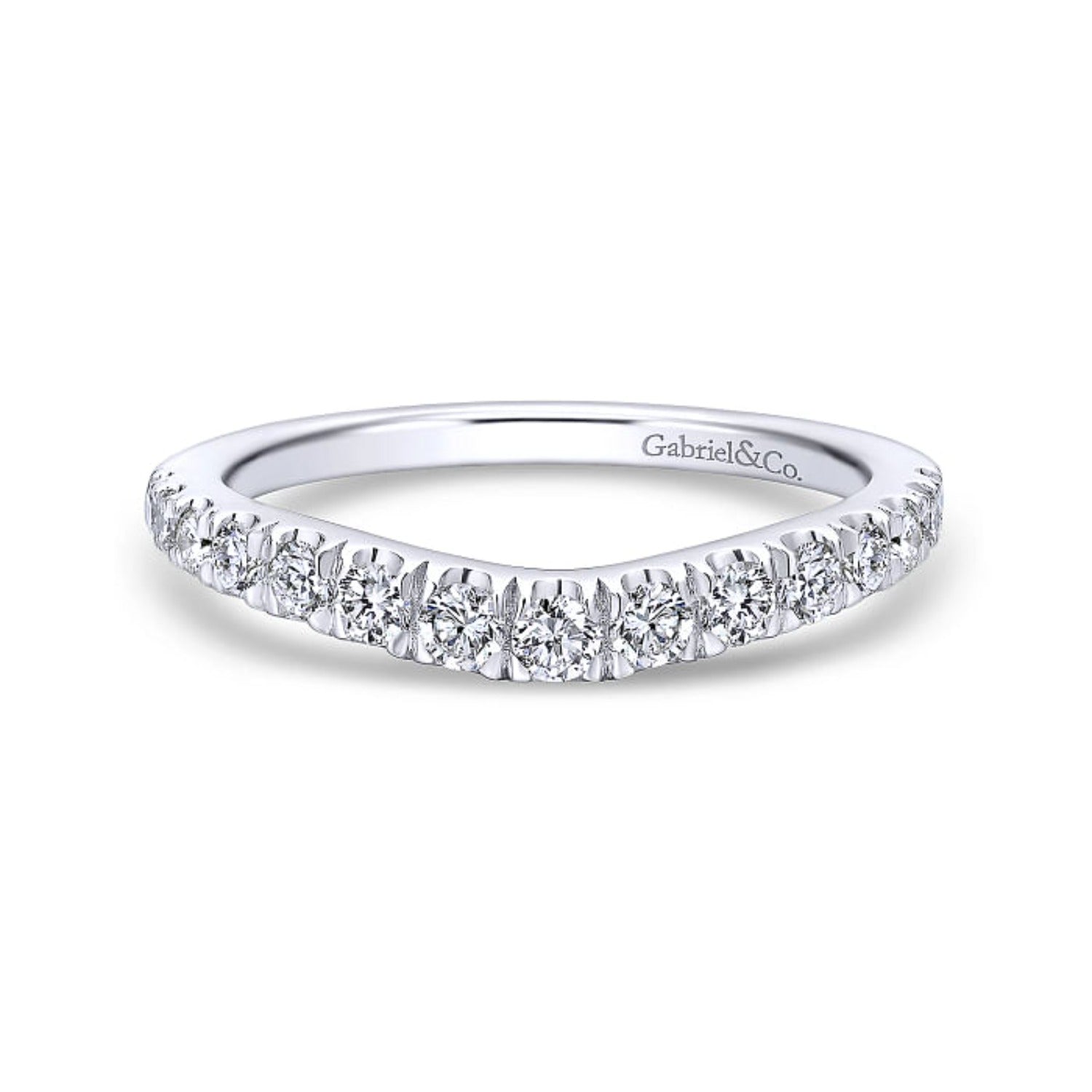 Gabriel & Co. "Hazel" Curved Diamond Wedding Band
