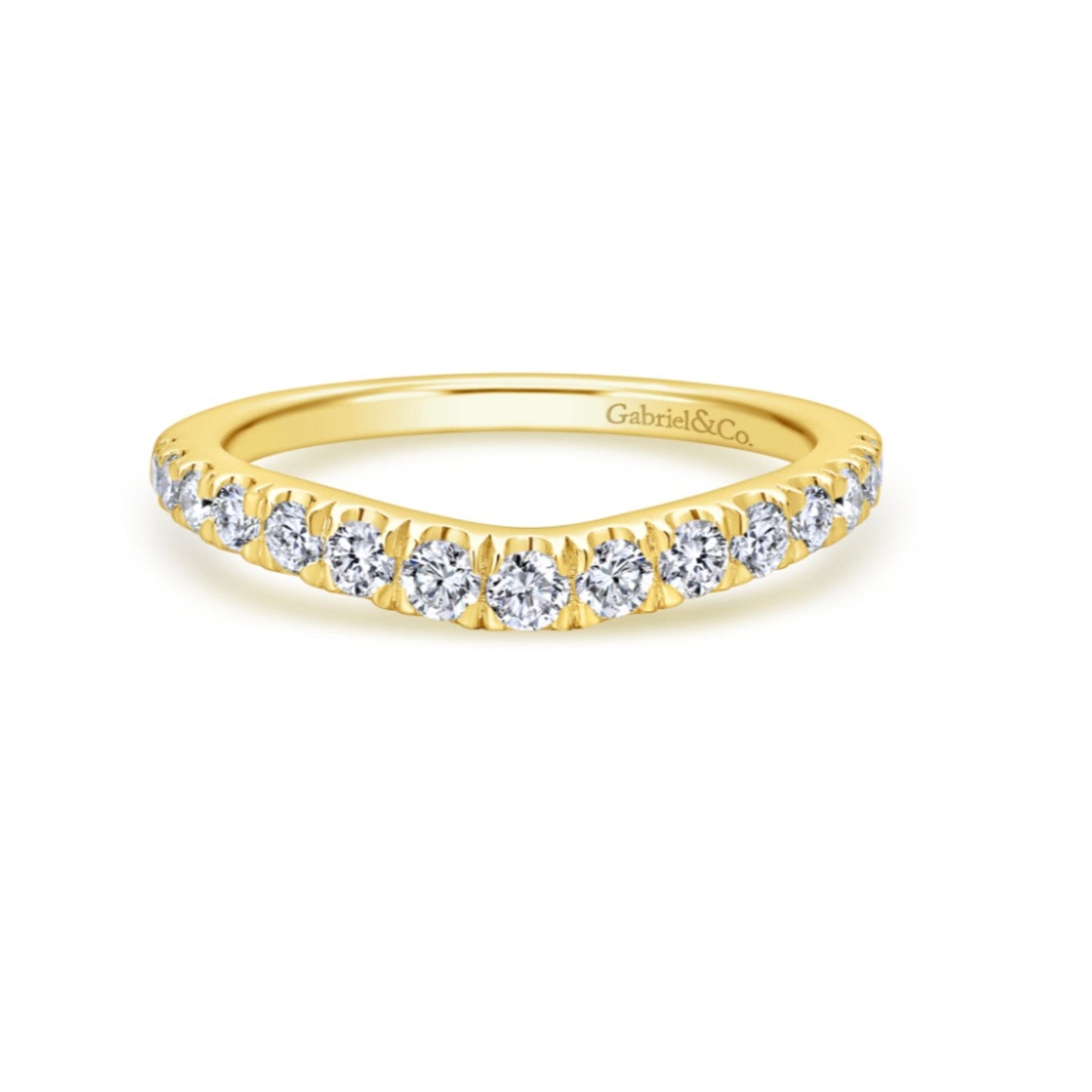 Gabriel & Co. "Hazel" Curved Diamond Wedding Band