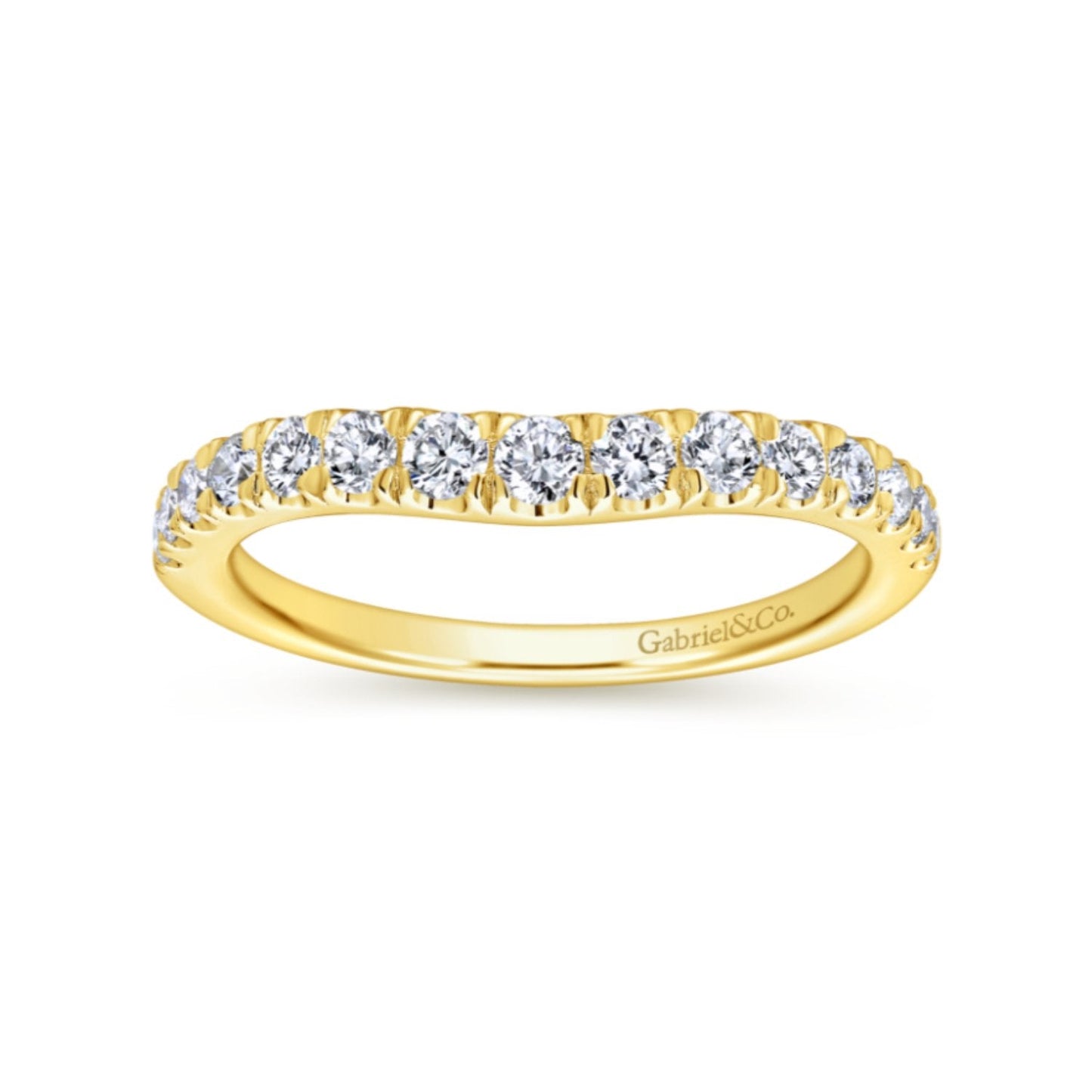 Gabriel & Co. "Hazel" Curved Diamond Wedding Band