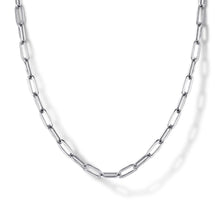 Load image into Gallery viewer, Gabriel &amp; Co. Hollow Paper Clip Chain Necklace
