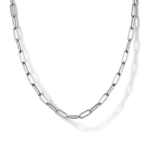 Gabriel & Co. Hollow Paper Clip Chain Necklace