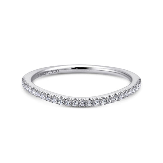 Gabriel & Co. "Jaeley" Curved Diamond Wedding Band