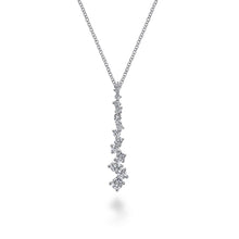 Load image into Gallery viewer, Gabriel &amp; Co. Linear Diamond Cluster Pendant Necklace
