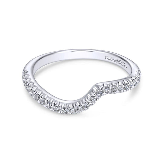 Gabriel & Co. "Lucca" Curved Diamond Wedding Band