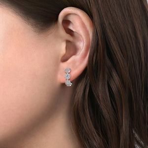 Gabriel & Co. Lusso Diamond Cluster Huggie Earrings