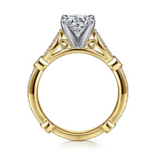 Load image into Gallery viewer, Gabriel &amp; Co. &quot;Mabel&quot; Vintage Style Diamond Engagement Ring
