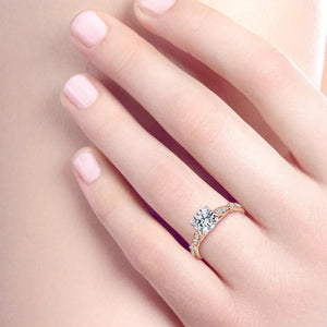 Gabriel & Co. "Mabel" Vintage Style Diamond Engagement Ring