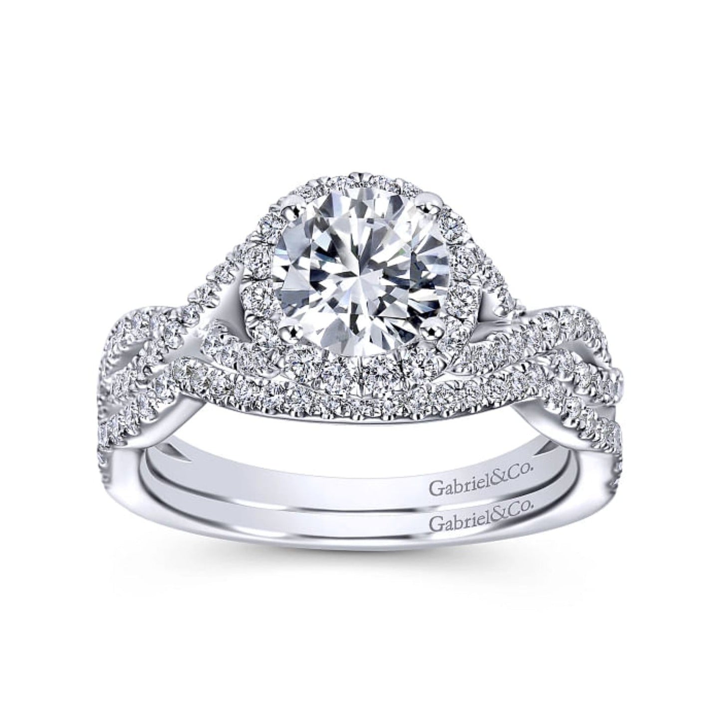 Gabriel & Co. "Marissa" Curved Diamond Wedding Band