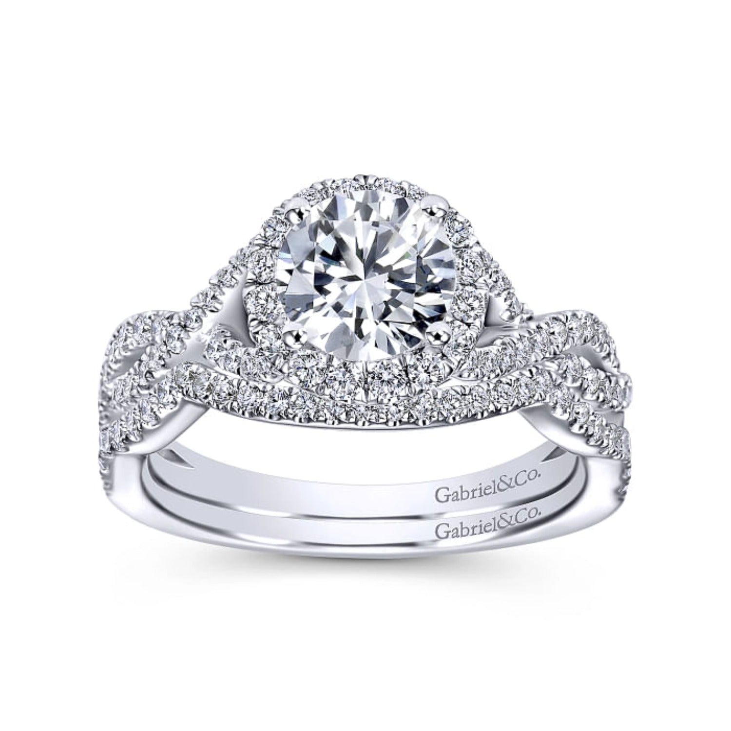 Gabriel & Co. "Marissa" Curved Diamond Wedding Band