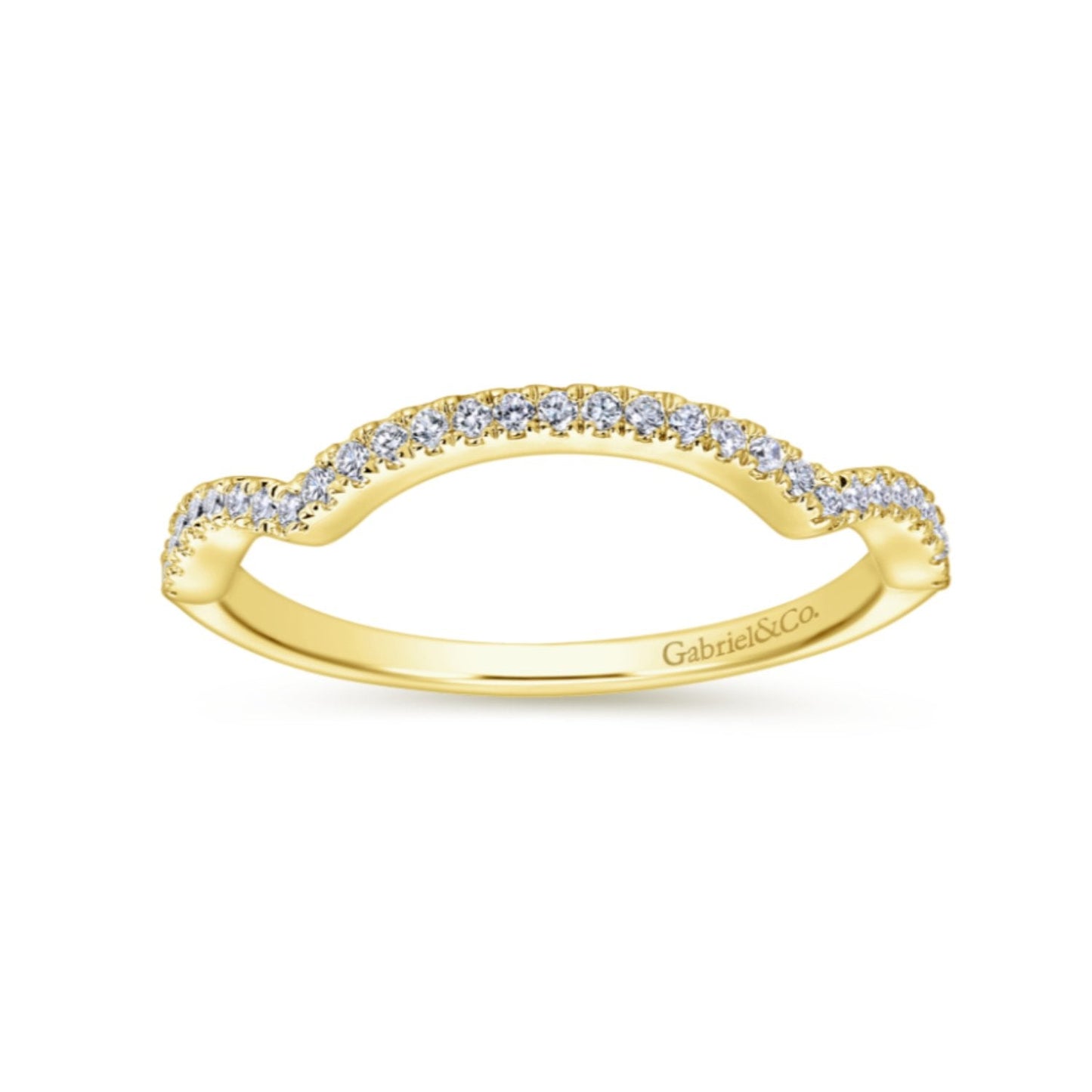 Gabriel & Co. "Marissa" Curved Diamond Wedding Band