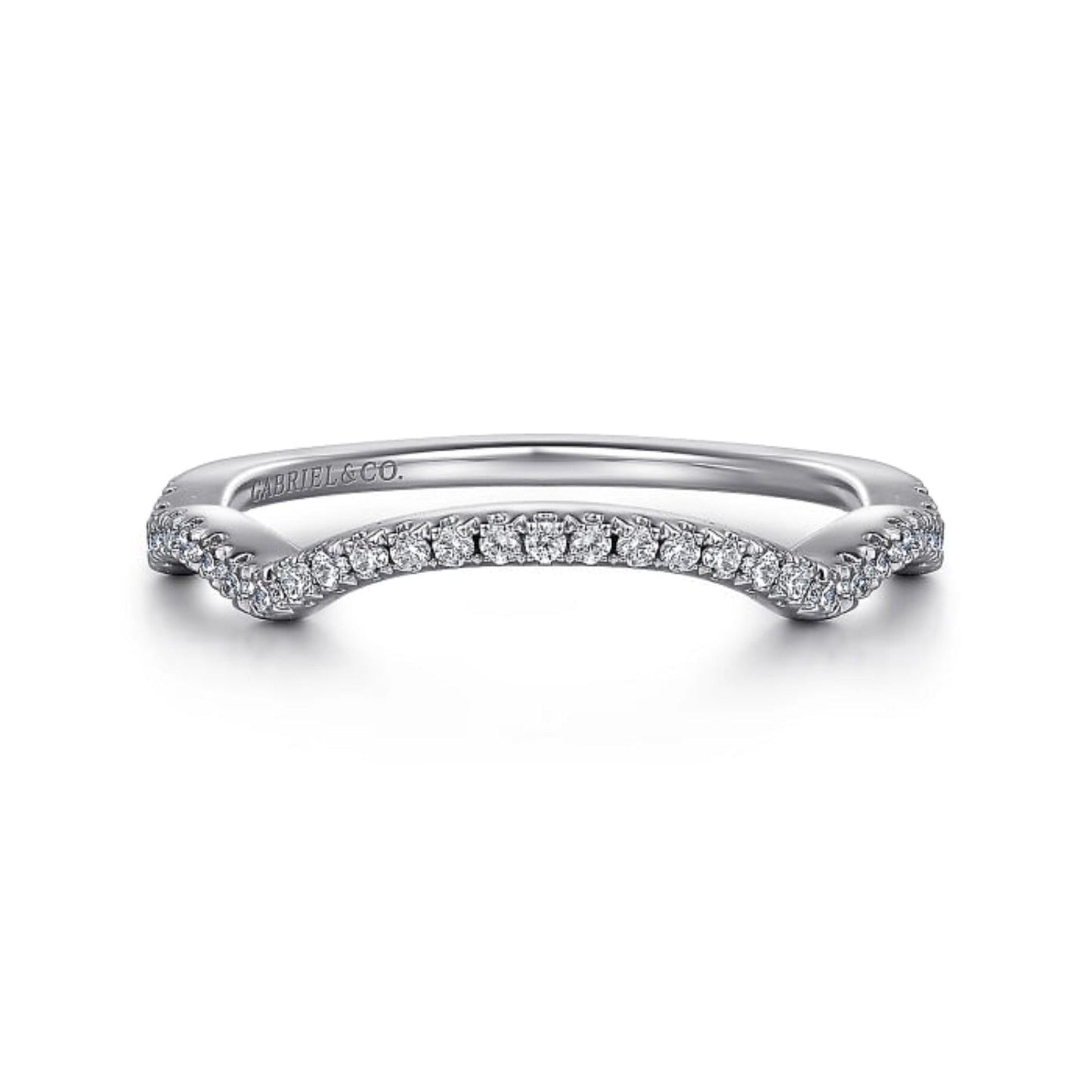 Gabriel & Co. "Marissa" Curved Diamond Wedding Band