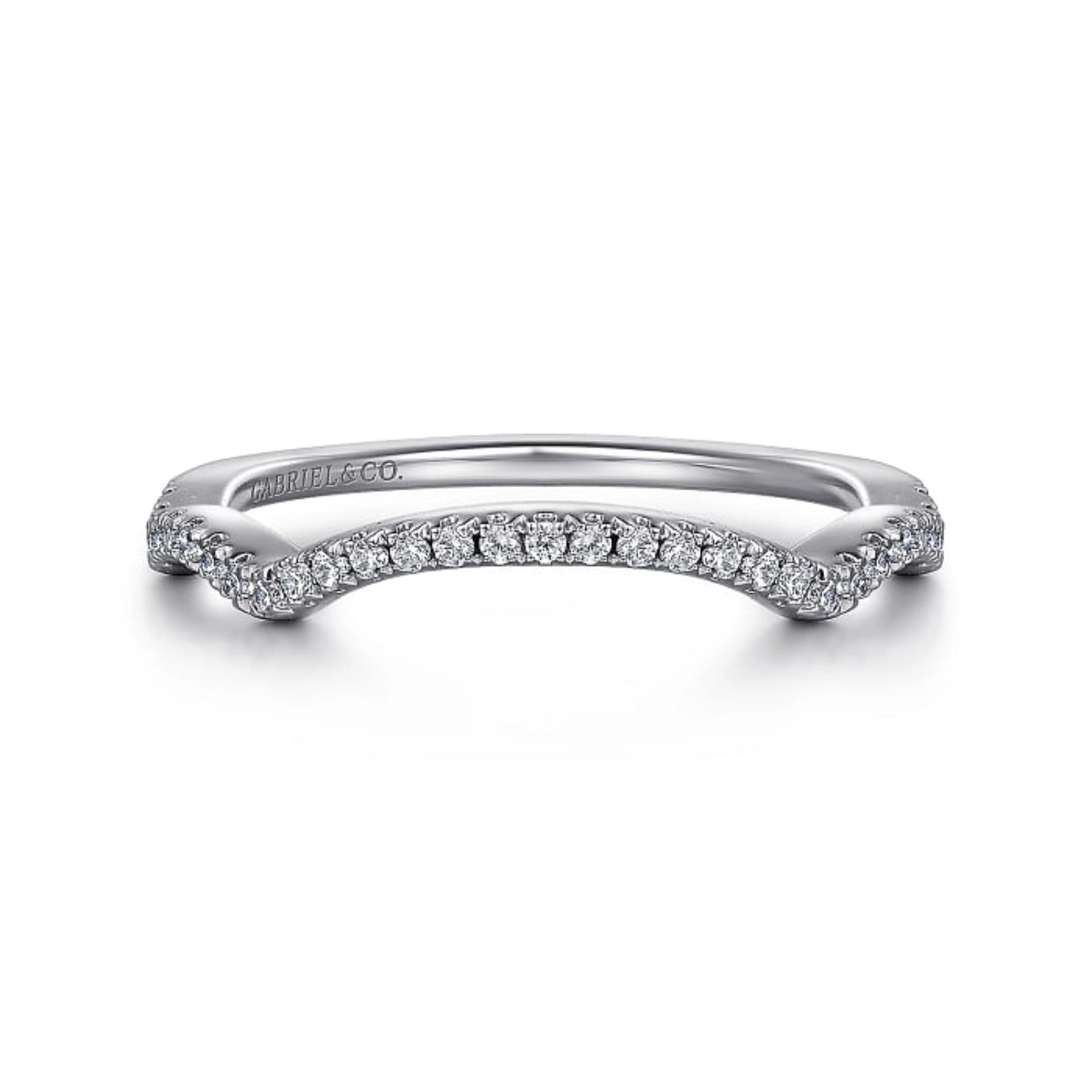 Gabriel & Co. "Marissa" Curved Diamond Wedding Band