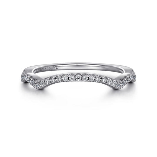 Gabriel & Co. "Marissa" Curved Diamond Wedding Band