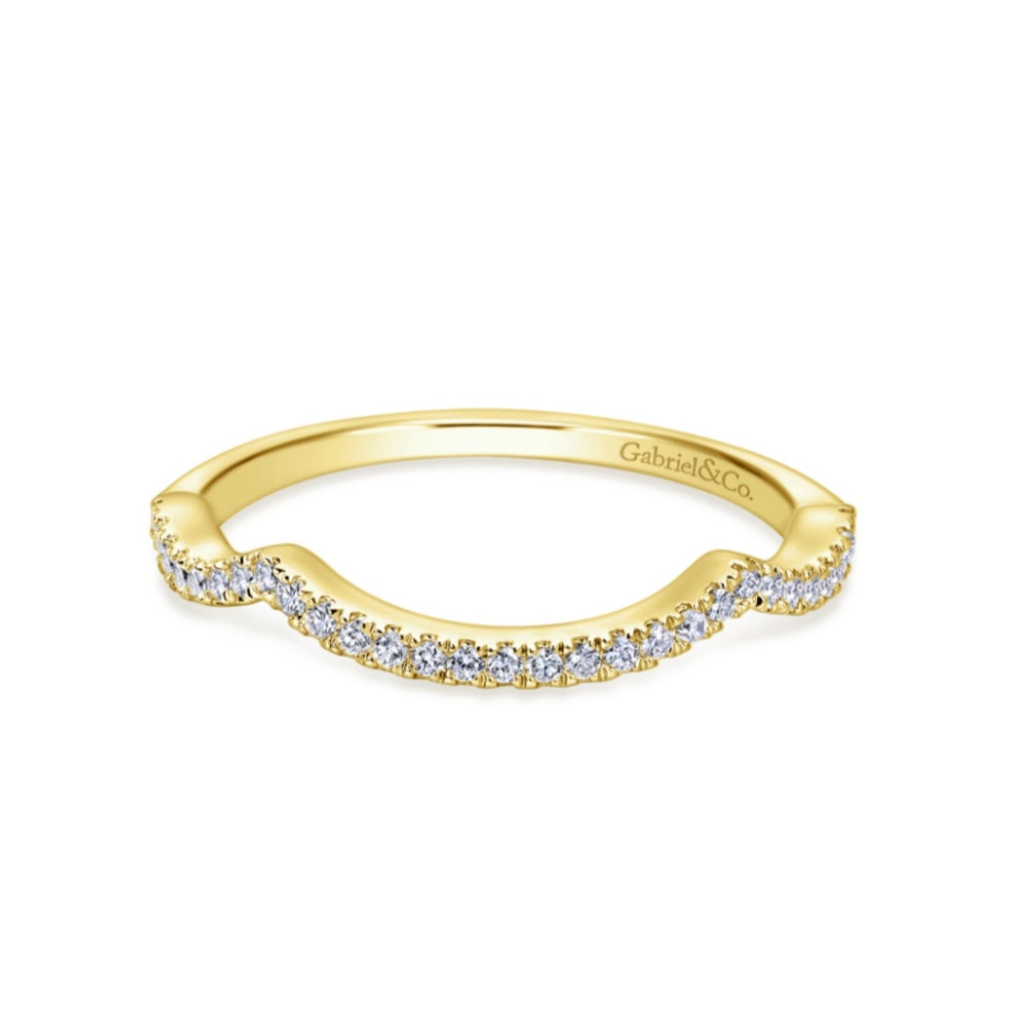 Gabriel & Co. "Marissa" Curved Diamond Wedding Band