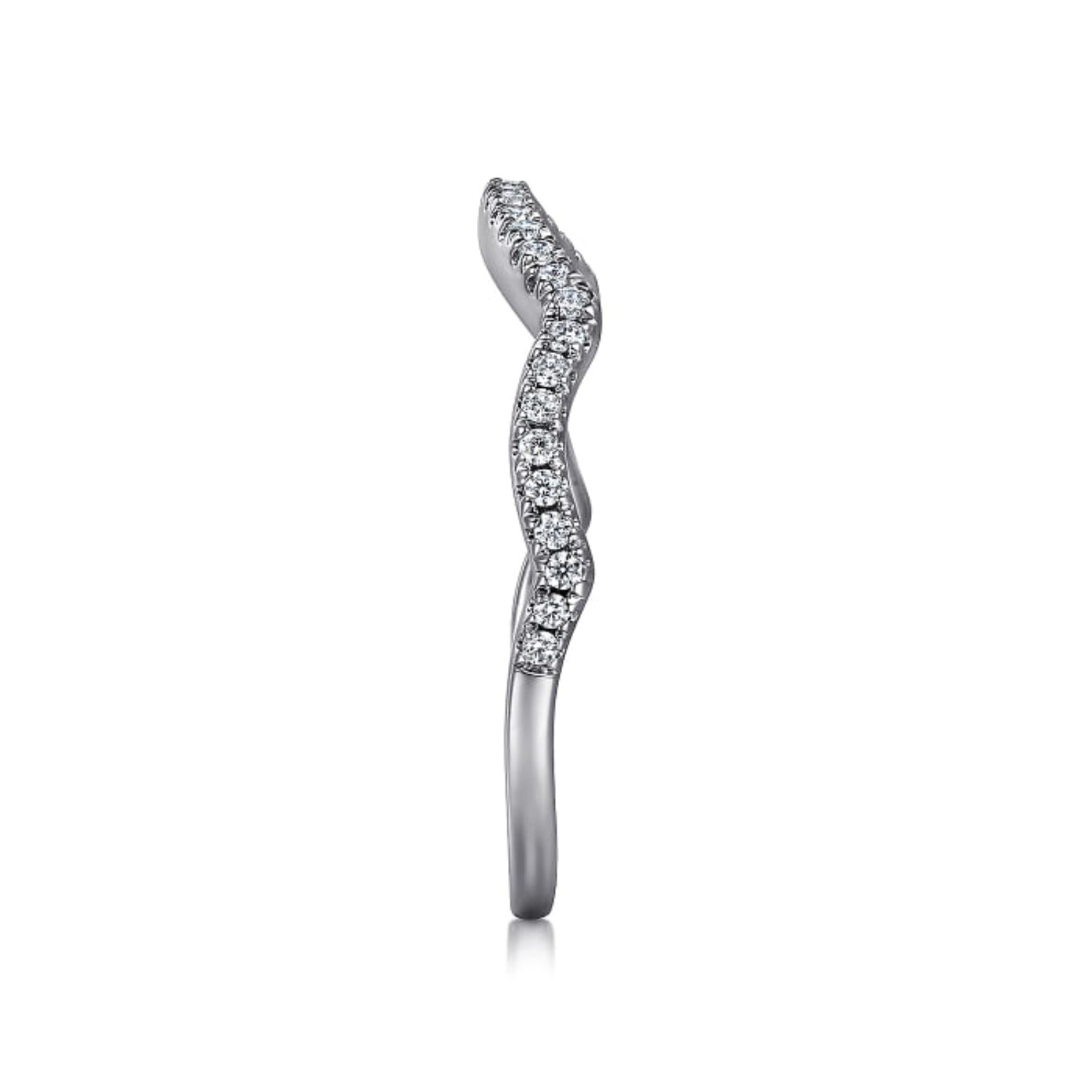 Gabriel & Co. "Marissa" Curved Diamond Wedding Band