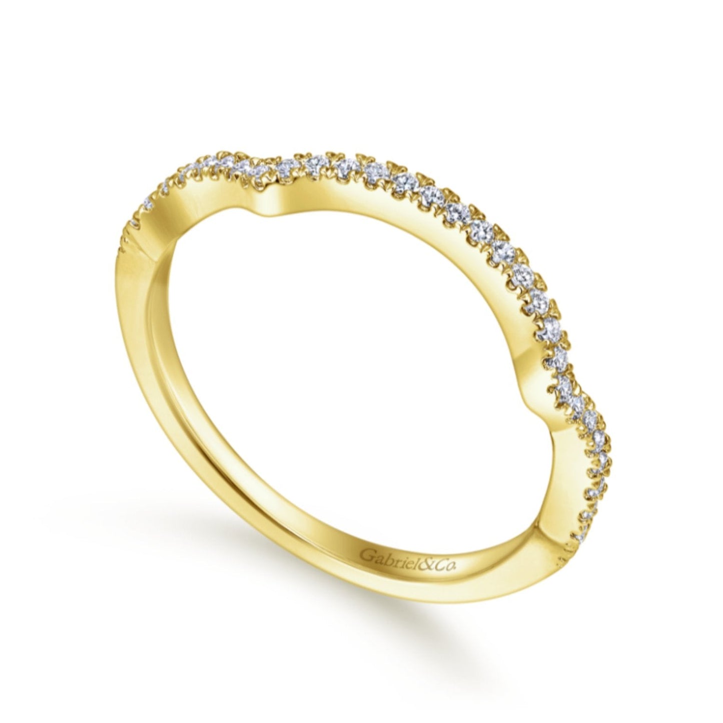 Gabriel & Co. "Marissa" Curved Diamond Wedding Band
