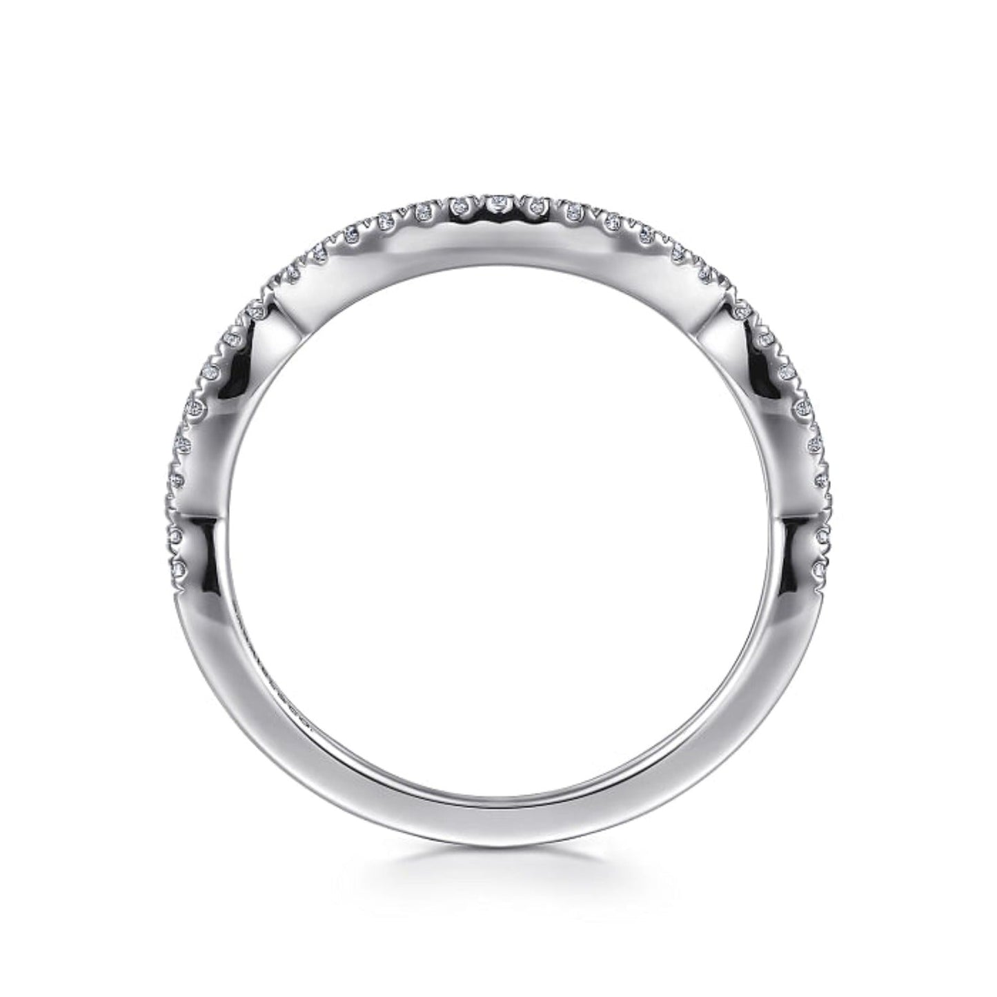Gabriel & Co. "Marissa" Curved Diamond Wedding Band