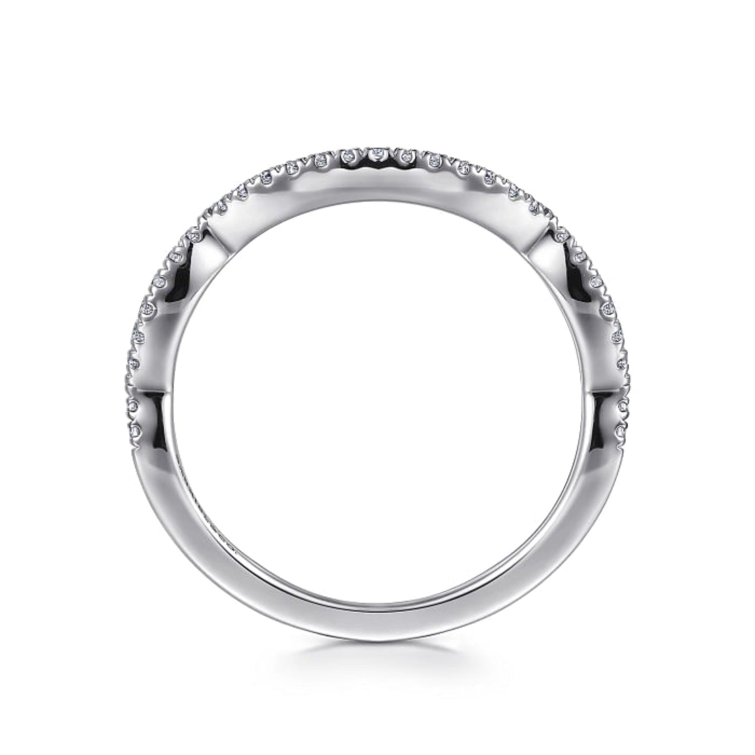 Gabriel & Co. "Marissa" Curved Diamond Wedding Band