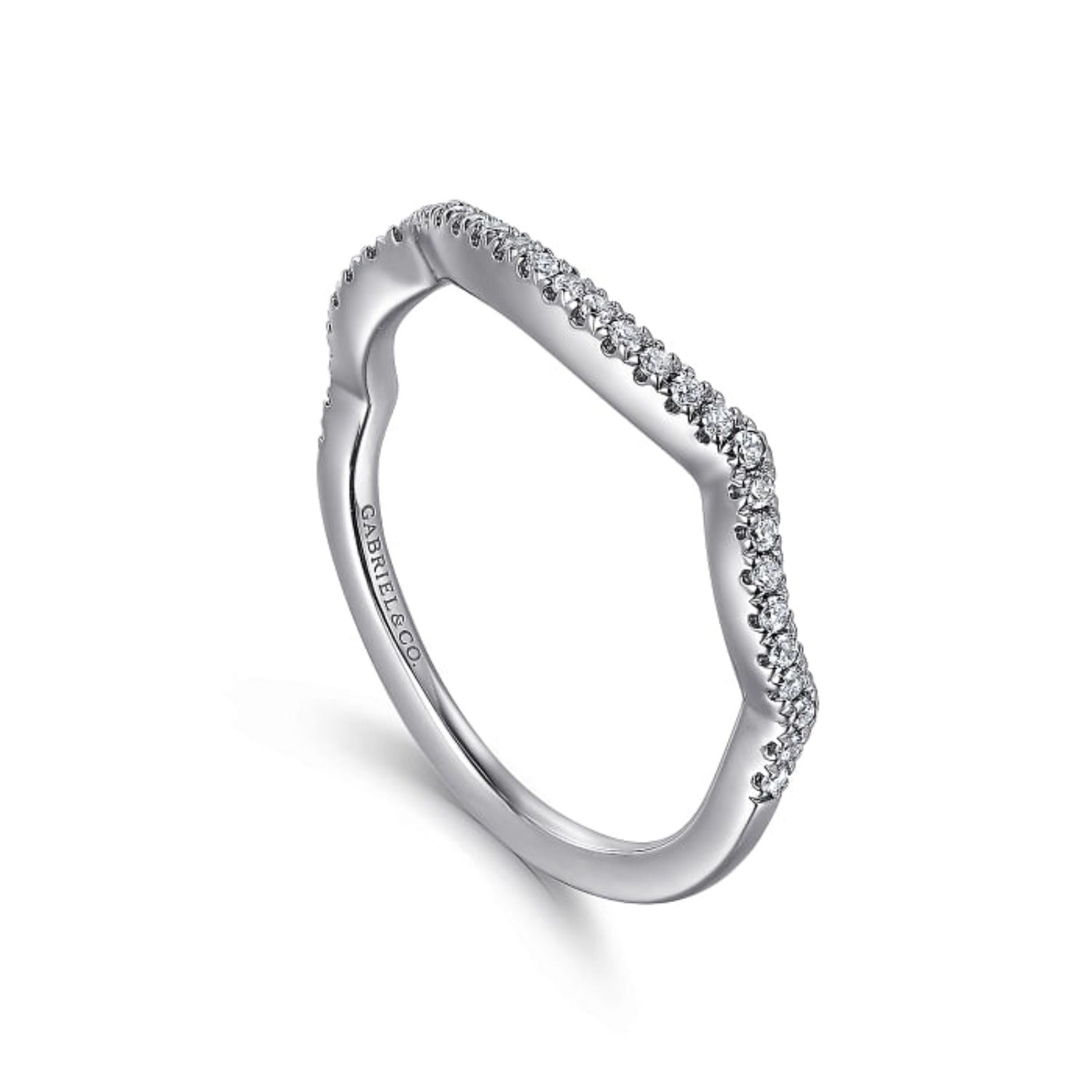 Gabriel & Co. "Marissa" Curved Diamond Wedding Band
