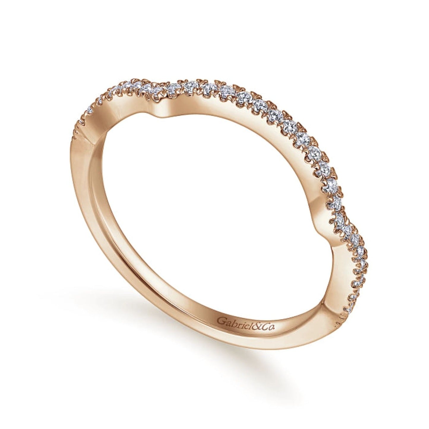 Gabriel & Co. "Marissa" Curved Diamond Wedding Band