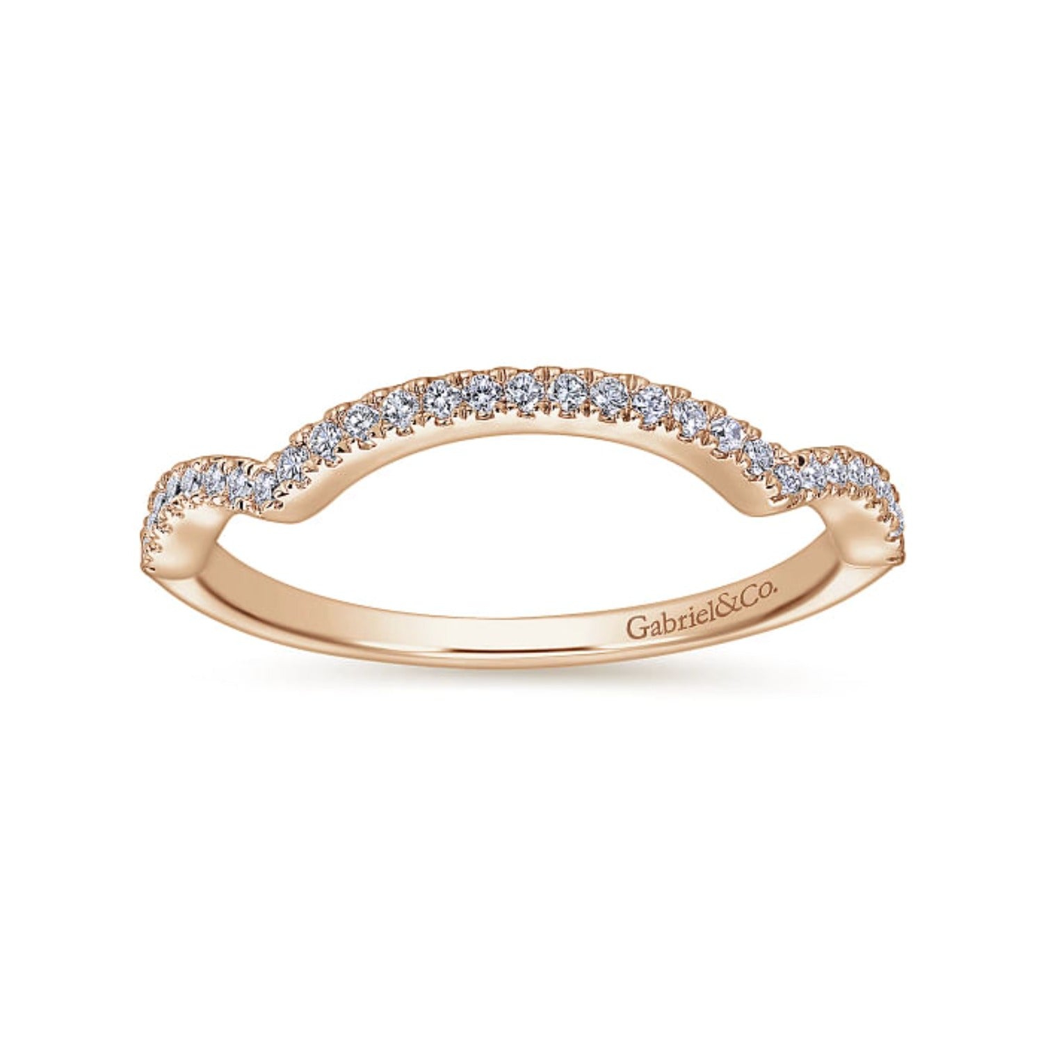 Gabriel & Co. "Marissa" Curved Diamond Wedding Band