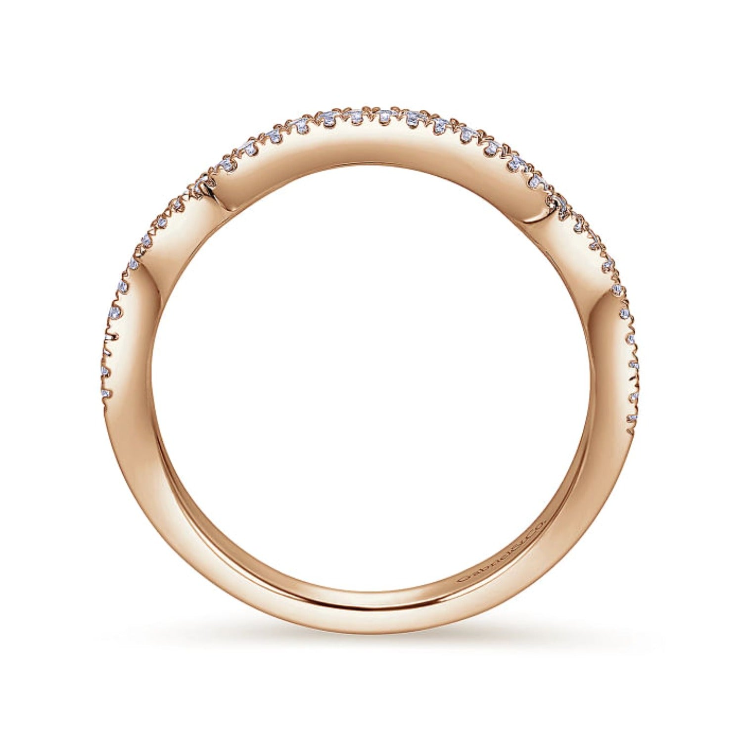 Gabriel & Co. "Marissa" Curved Diamond Wedding Band