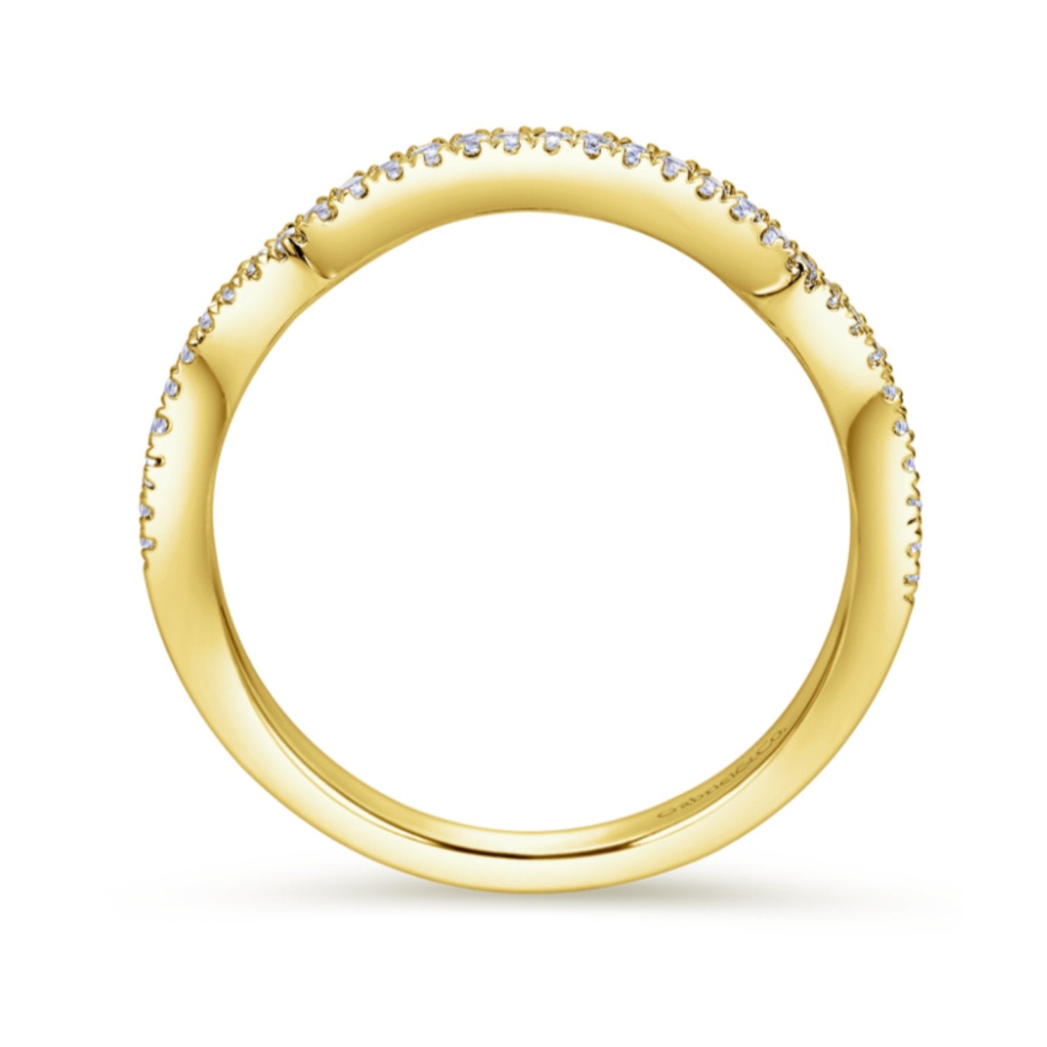 Gabriel & Co. "Marissa" Curved Diamond Wedding Band