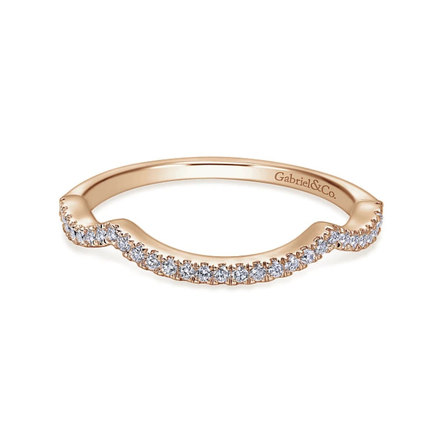 Gabriel & Co. "Marissa" Curved Diamond Wedding Band
