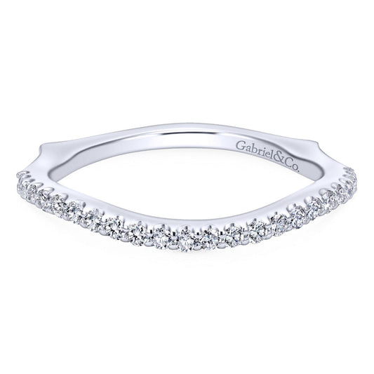 Gabriel & Co. "Marley" Curved Diamond Wedding Band