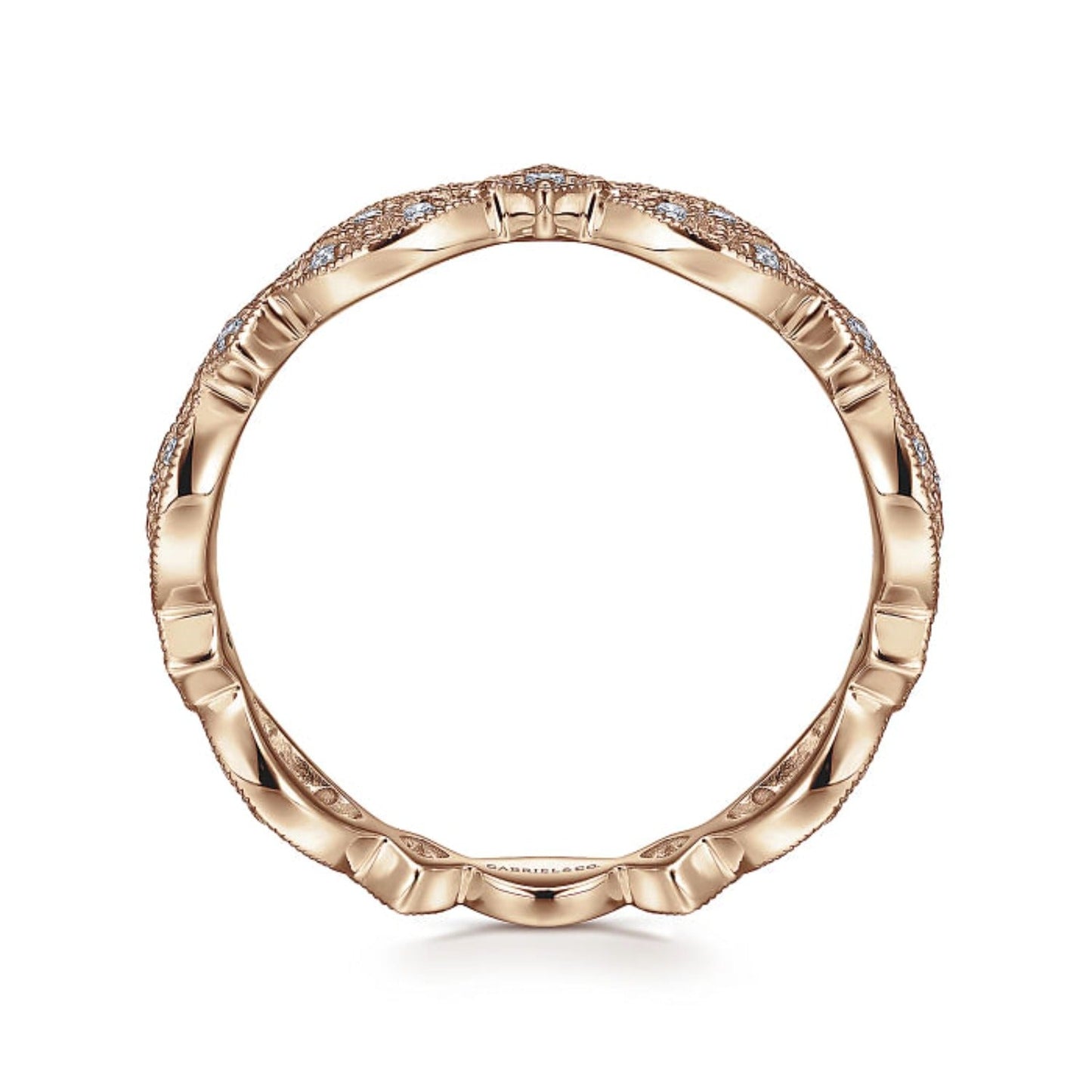 Gabriel & Co. Marquise Station Cluster Diamond Stackable Ring