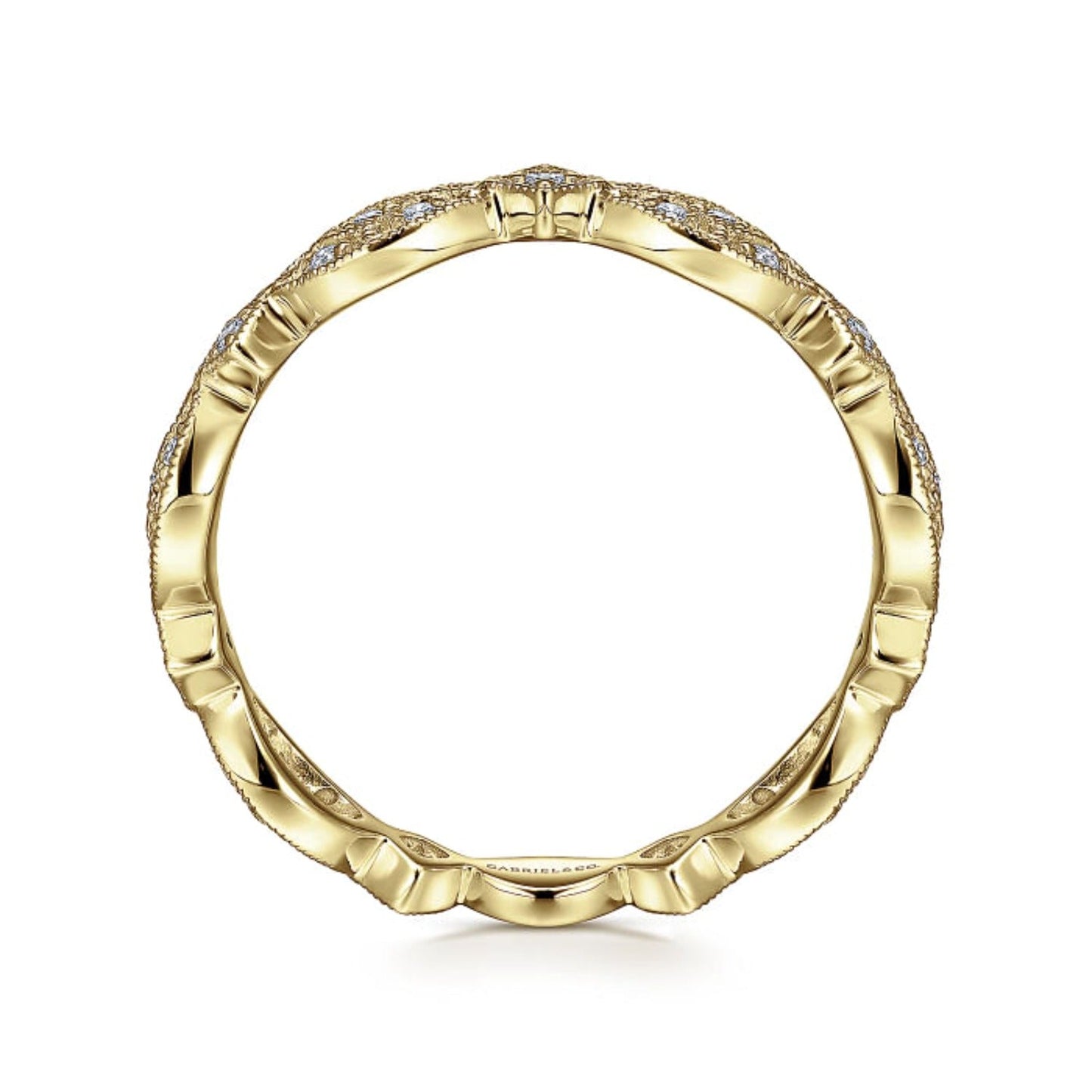 Gabriel & Co. Marquise Station Cluster Diamond Stackable Ring