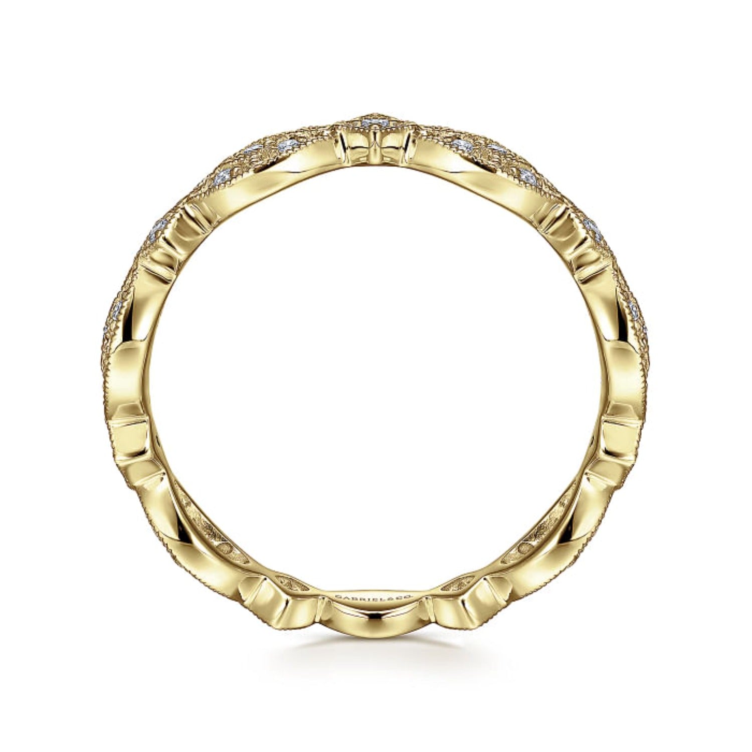 Gabriel & Co. Marquise Station Cluster Diamond Stackable Ring