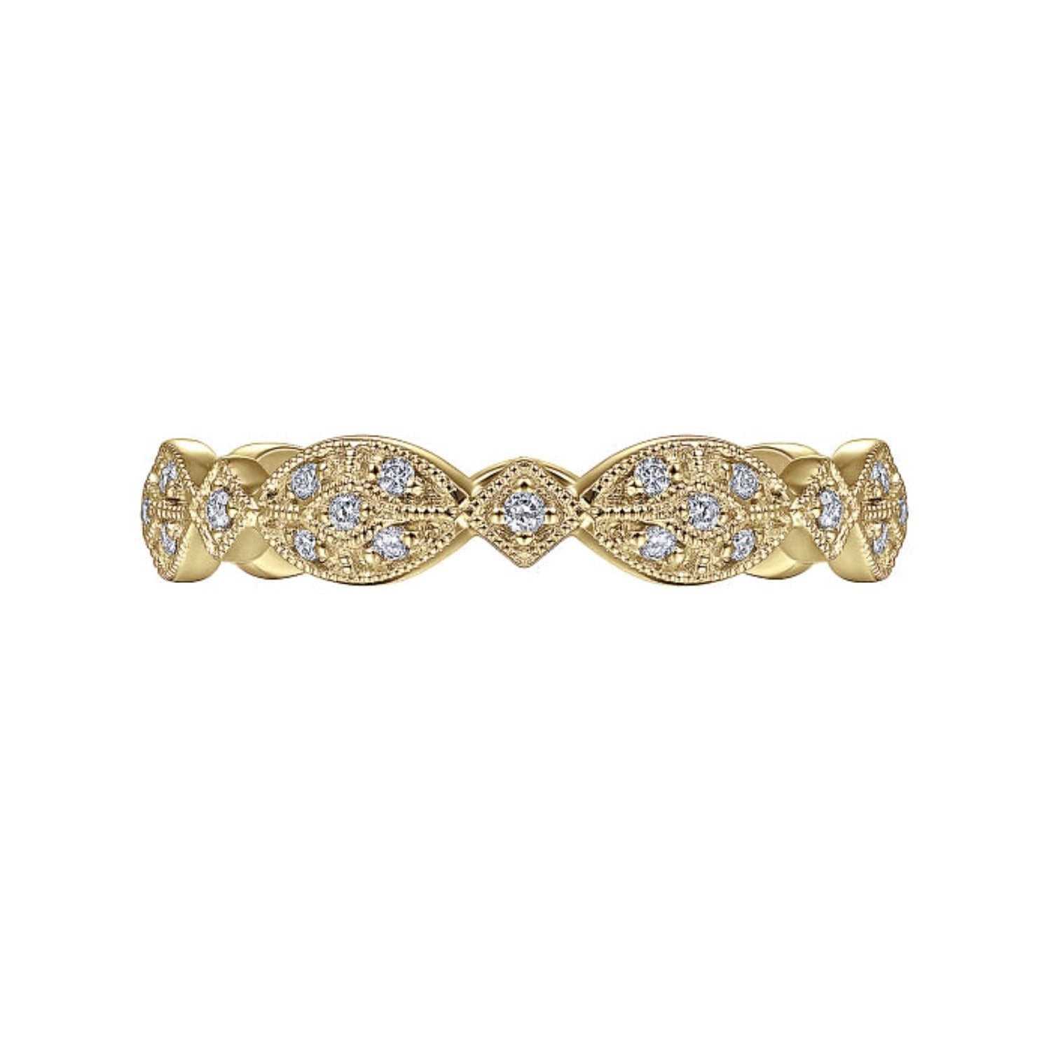 Gabriel & Co. Marquise Station Cluster Diamond Stackable Ring