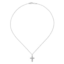 Load image into Gallery viewer, Gabriel &amp; Co. Openwork Vintage Style Diamond Cross Necklace
