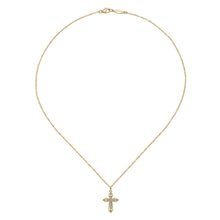 Load image into Gallery viewer, Gabriel &amp; Co. Openwork Vintage Style Diamond Cross Necklace
