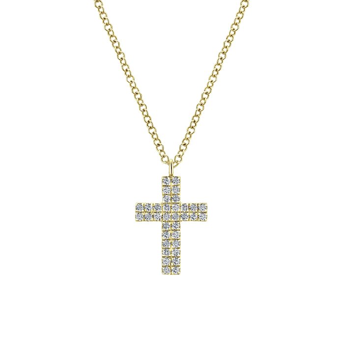 Gabriel & Co. Pave Diamond Cross Pendant