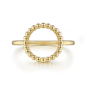 Gabriel & Co. Plain Gold Bujukan Open Circle Ring