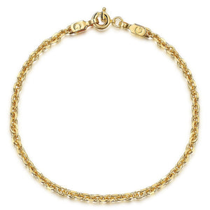 Gabriel & Co. Plain Gold "G" Lock Bracelet