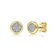 Load image into Gallery viewer, Gabriel &amp; Co. Round Bezel Set Diamond Pave Stud Earrings
