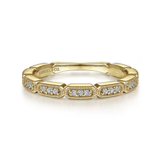 Gabriel & Co. Segmented Diamond Stackable Band