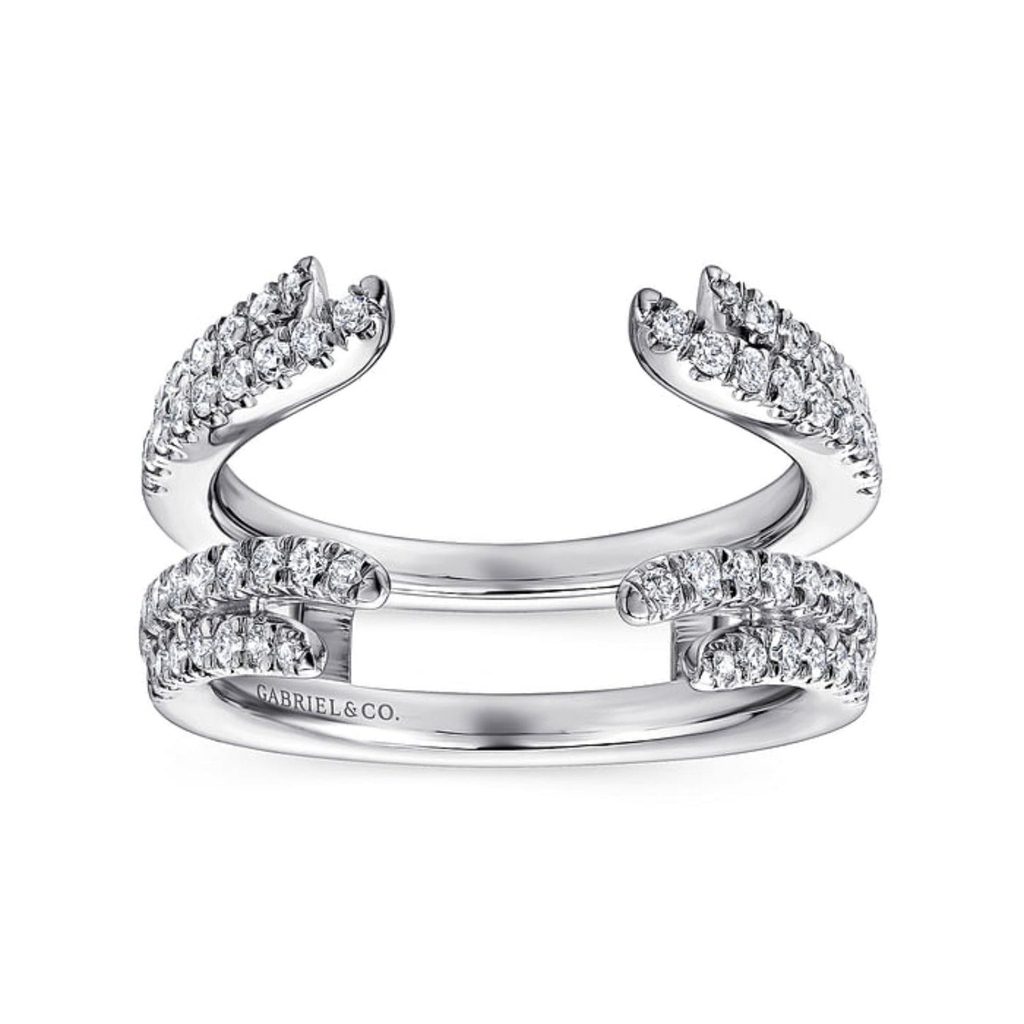 Gabriel & Co. Two Row Diamond "Flair" Enhancer Band